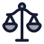 Justicescale icon with duotone rounded style