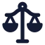 Justicescale icon with solid standard style