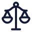 Justicescale icon with stroke rounded style
