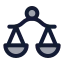 Justicescale icon with duotone standard style