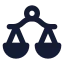 Justicescale icon with solid standard style