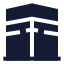 Kaaba icon with solid sharp style