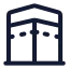 Kaaba icon with stroke rounded style