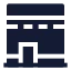 Kaaba icon with solid sharp style