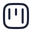 Kanban icon with stroke rounded style