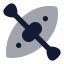 Kayak icon with bulk rounded style