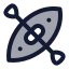 Kayak icon with duotone rounded style