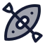 Kayak icon with duotone standard style