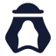 Keffiyeh icon with solid standard style