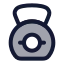 Kettlebell icon with duotone rounded style