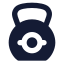 Kettlebell icon with solid standard style