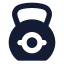 Kettlebell icon with solid standard style