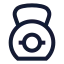 Kettlebell icon with stroke sharp style