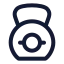 Kettlebell icon with stroke standard style