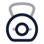 Kettlebell icon with twotone rounded style