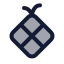 Ketupat icon with duotone standard style