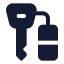 Keygeneratorfob icon with solid standard style