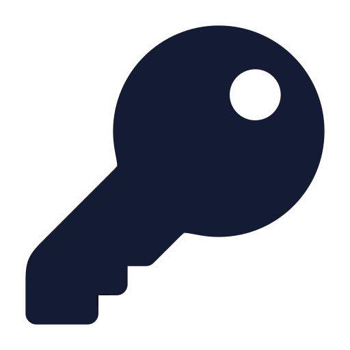 Key Round Icon in Solid Rounded style
