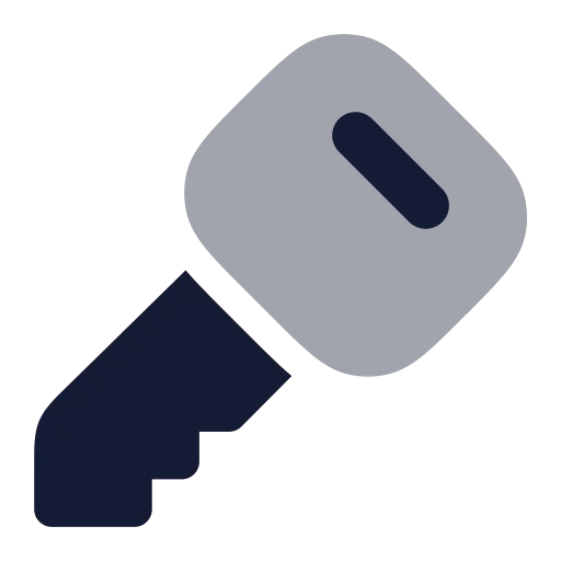 Key Square Icon in Bulk Rounded style