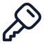Keysquare icon with stroke rounded style