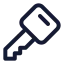 Keysquare icon with stroke standard style