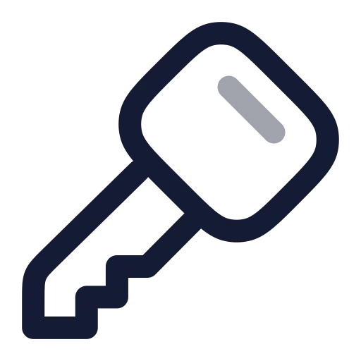 Key Square Icon in Twotone Rounded style