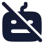 Keyboardoff icon with solid rounded style