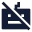 Keyboardoff icon with solid sharp style
