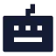 Keyboard icon with solid sharp style