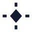 Keyframealigncenter icon with solid sharp style