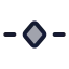 Keyframealignhorizontal icon with duotone standard style
