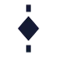 Keyframealignvertical icon with solid sharp style