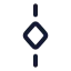 Keyframealignvertical icon with stroke rounded style
