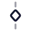 Keyframealignvertical icon with twotone rounded style