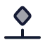 Keyframebottom icon with duotone rounded style