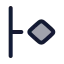 Keyframeleft icon with duotone rounded style
