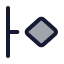 Keyframeleft icon with duotone standard style