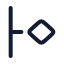 Keyframeleft icon with stroke rounded style