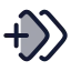 Keyframesdoubleadd icon with duotone rounded style
