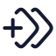 Keyframesdoubleadd icon with stroke rounded style