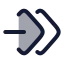 Keyframesdoubleremove icon with duotone rounded style