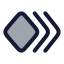 Keyframesmultiple icon with duotone rounded style