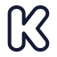 Kickstarter icon with stroke rounded style
