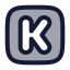 Kickstarter icon with duotone rounded style