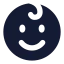 Kid icon with solid rounded style