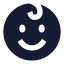 Kid icon with solid sharp style