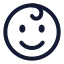Kid icon with stroke rounded style