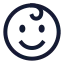 Kid icon with stroke sharp style