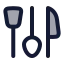 Kitchenutensils icon with duotone rounded style