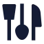 Kitchenutensils icon with solid sharp style